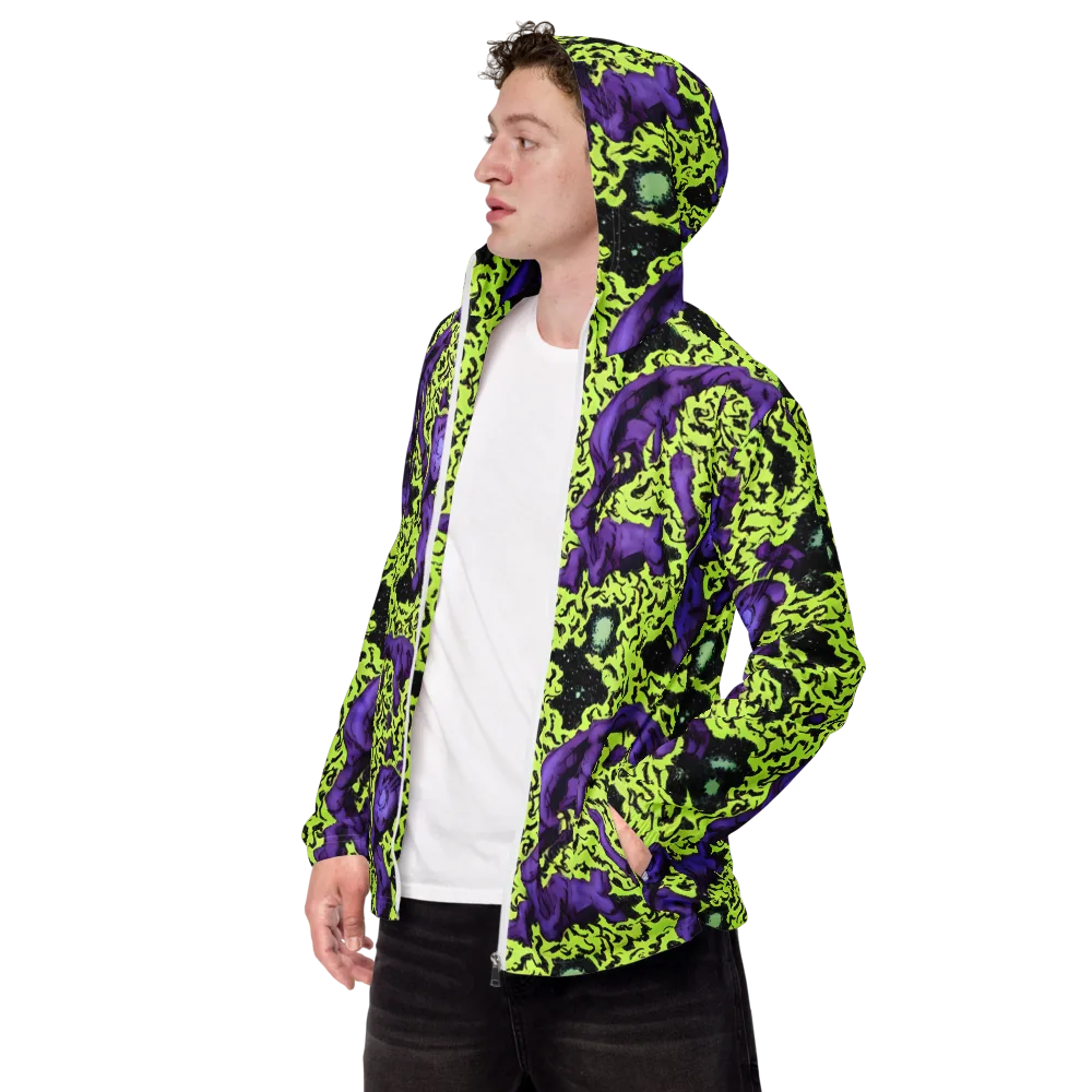 Violet Mayhem on Men's Windbreaker — Left Front