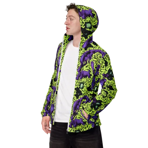 Violet Mayhem on a Men's Windbreaker