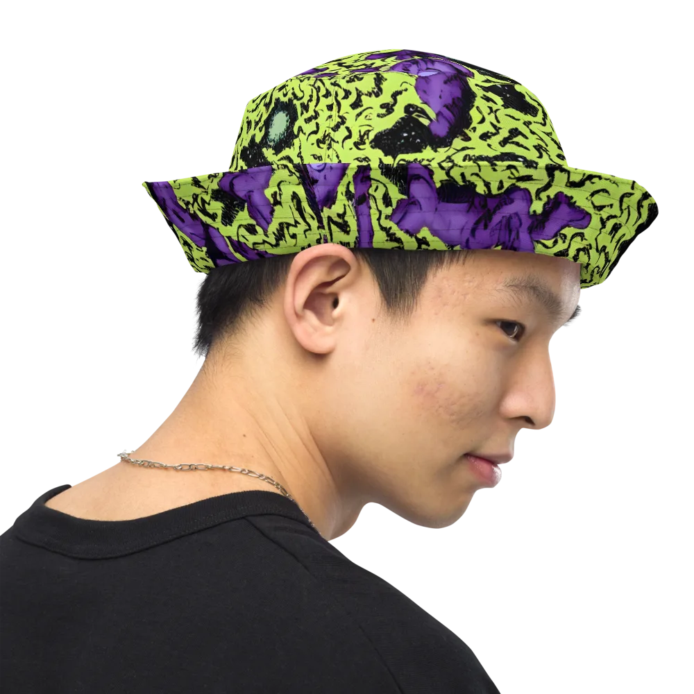 Violet Mayhem on Reversible Bucket Hat — Right Outside