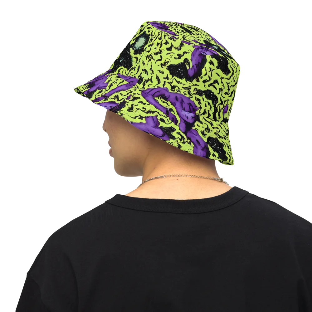 Violet Mayhem on Reversible Bucket Hat — Back Inside