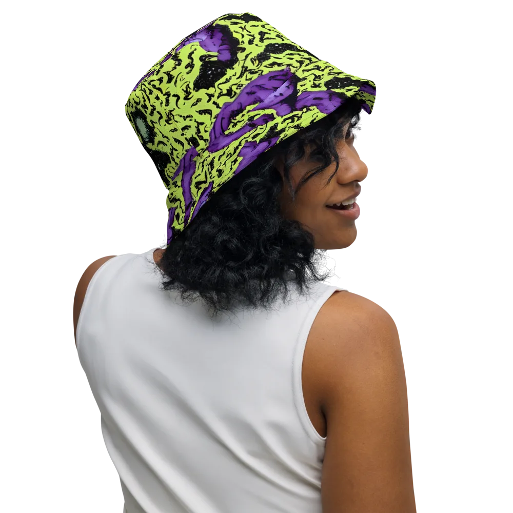 Violet Mayhem on Reversible Bucket Hat — Right Outside