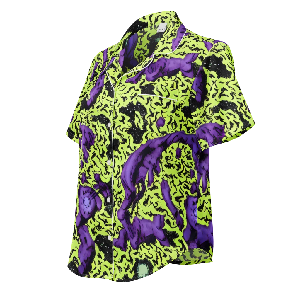 Violet Mayhem on Women's Short Sleeve Pajama Top — Left Front