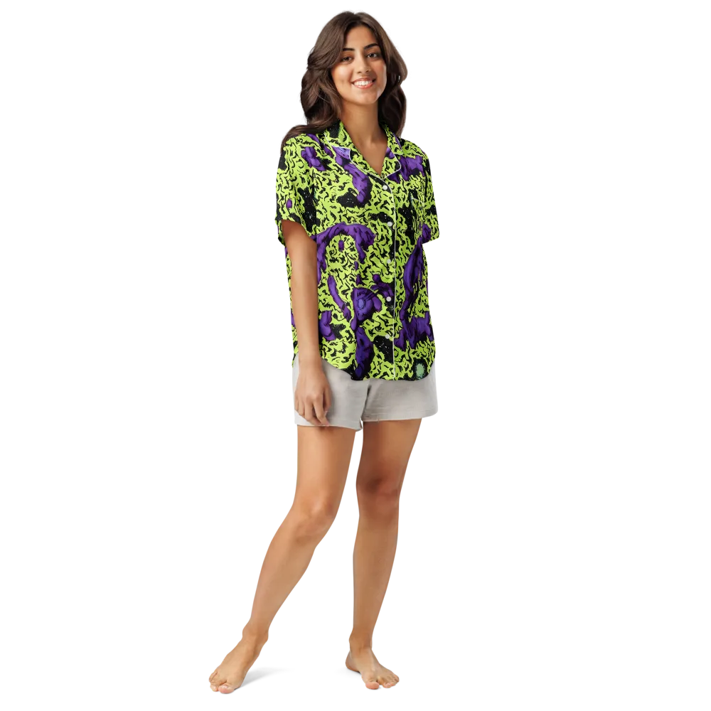 Violet Mayhem on Women's Short Sleeve Pajama Top — Front