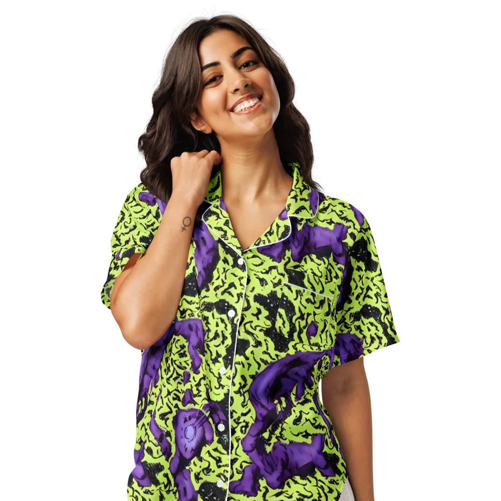 Violet Mayhem on Women's Short Sleeve Pajama Top — Front