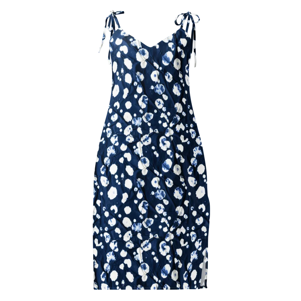 Indigo Confetti on Slip Dress — Front