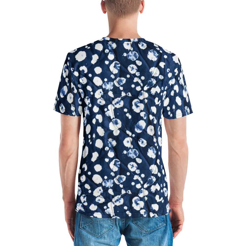 Indigo Confetti on Men's Crew Neck T-Shirt — Back