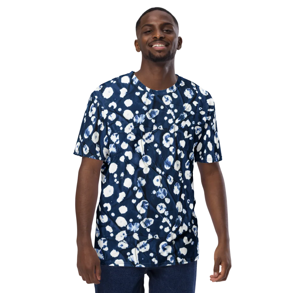Indigo Confetti on Men's Crew Neck T-Shirt — Front