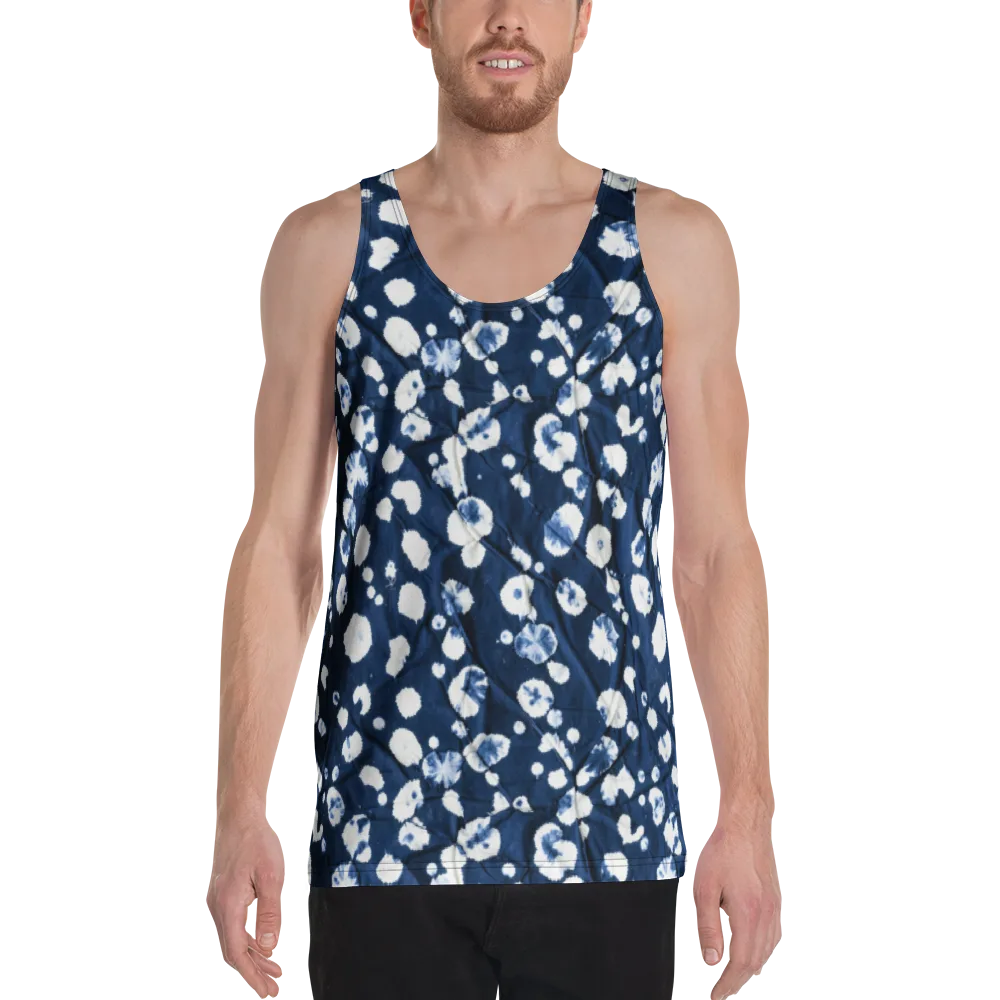 Indigo Confetti on Men's Tank Top — Front