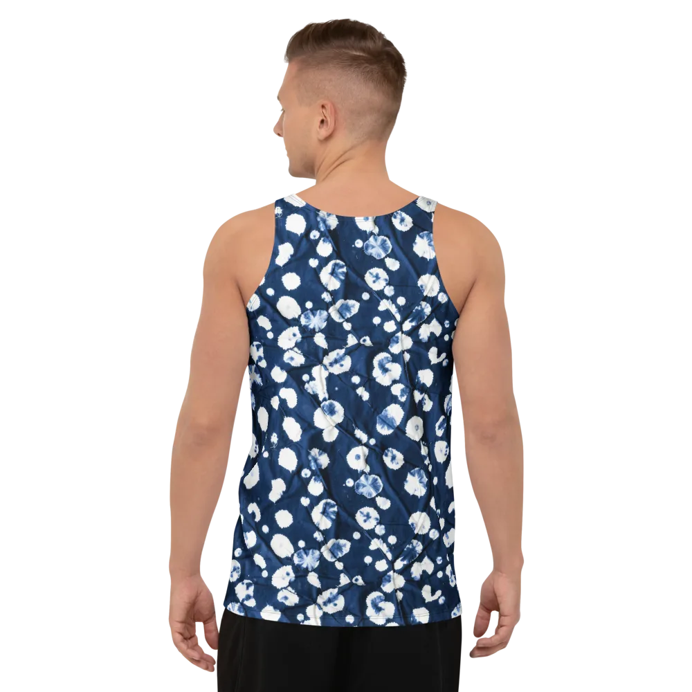 Indigo Confetti on Men's Tank Top — Back