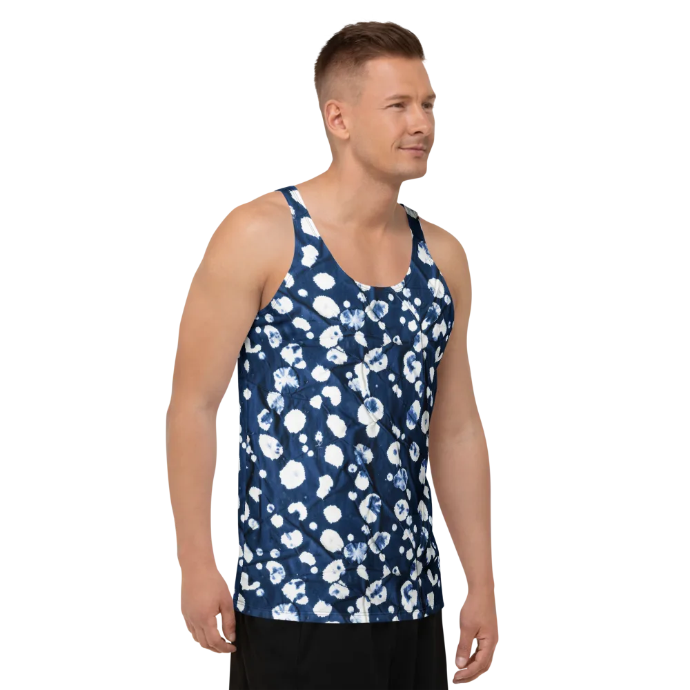 Indigo Confetti on Men's Tank Top — Right Front
