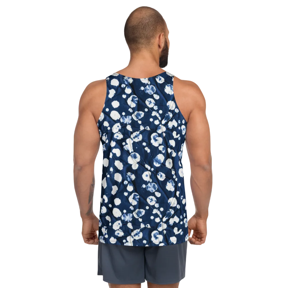 Indigo Confetti on Men's Tank Top — Back
