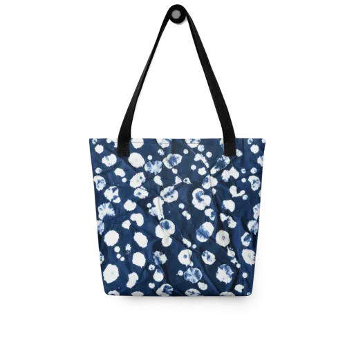 Indigo Confetti on a Tote Bag