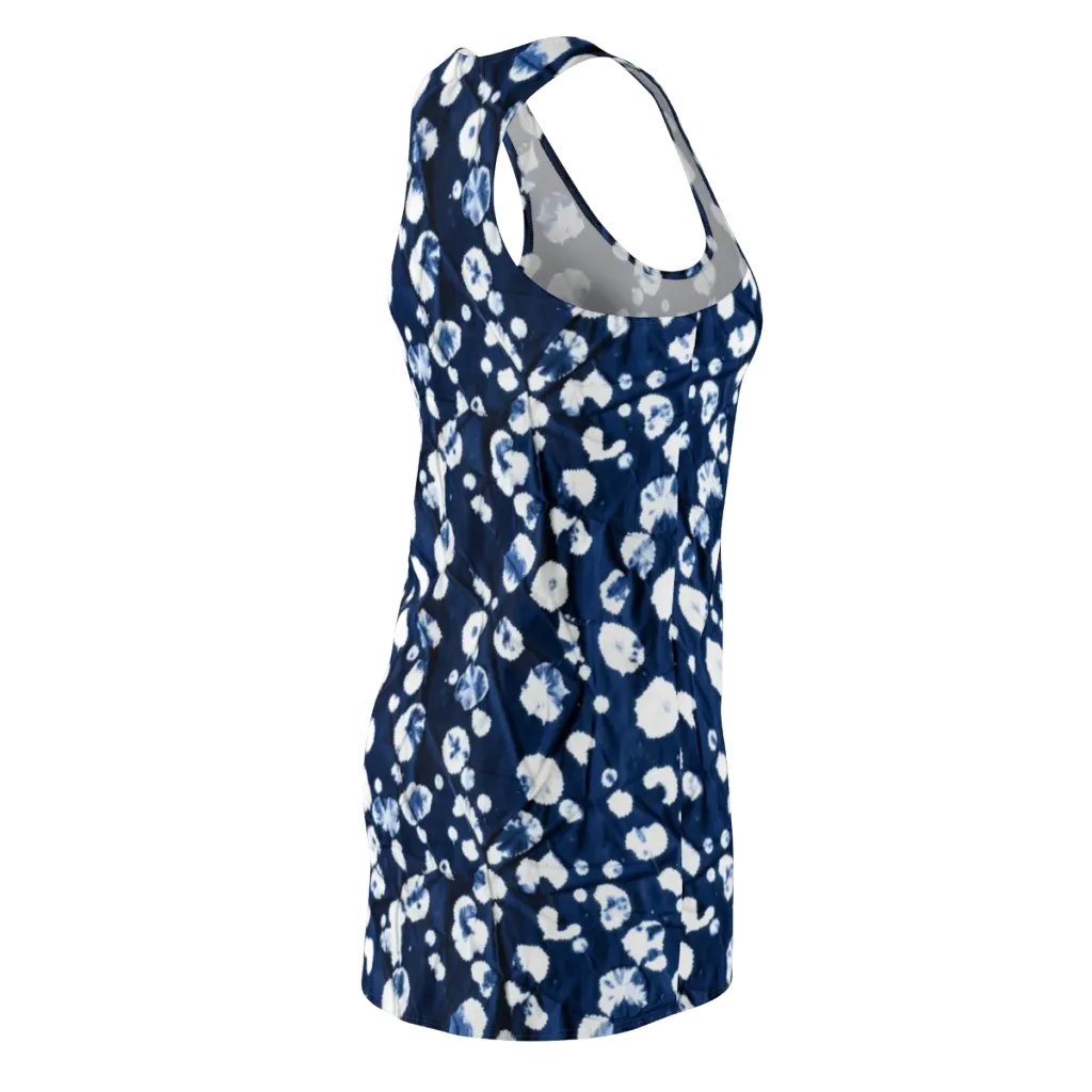 Indigo Confetti on Racerback Dress — Back Side