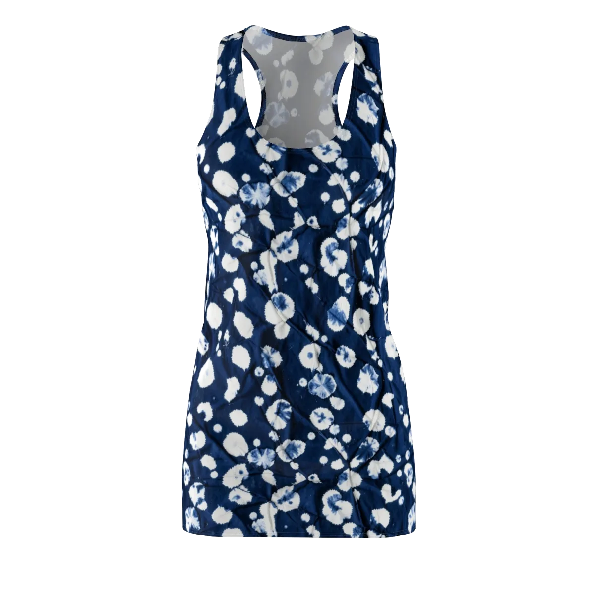 Indigo Confetti on Racerback Dress — Front
