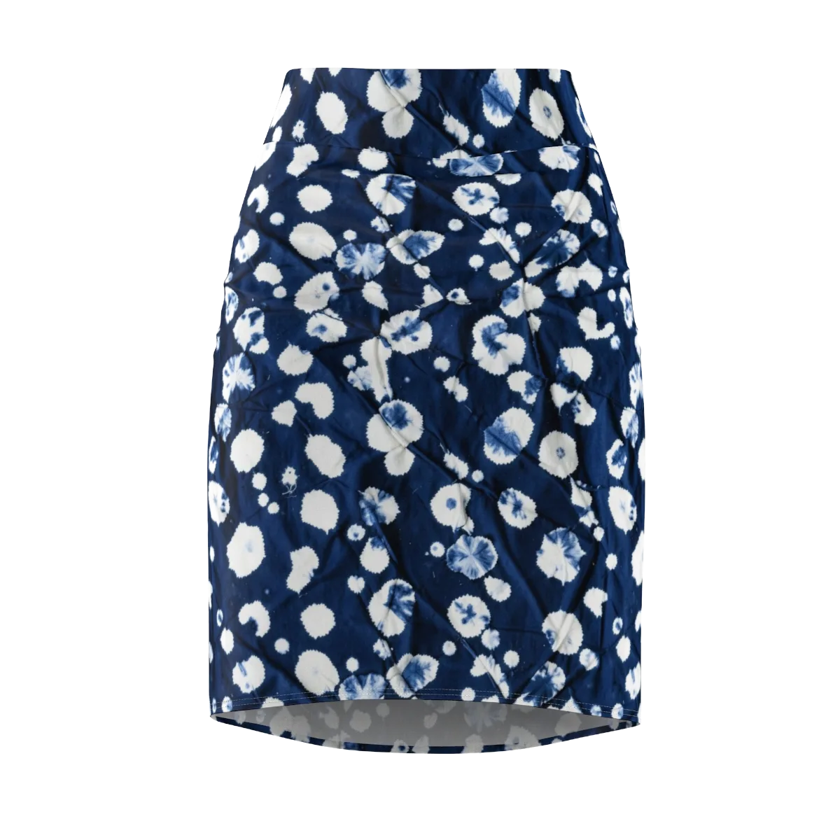 Indigo Confetti on Pencil Skirt — Front