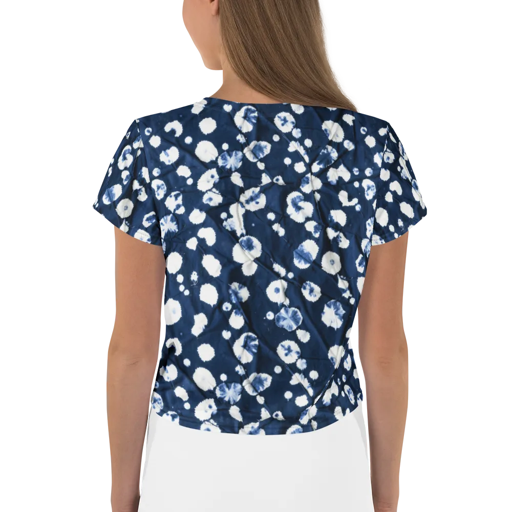 Indigo Confetti on Crop Tee — Back