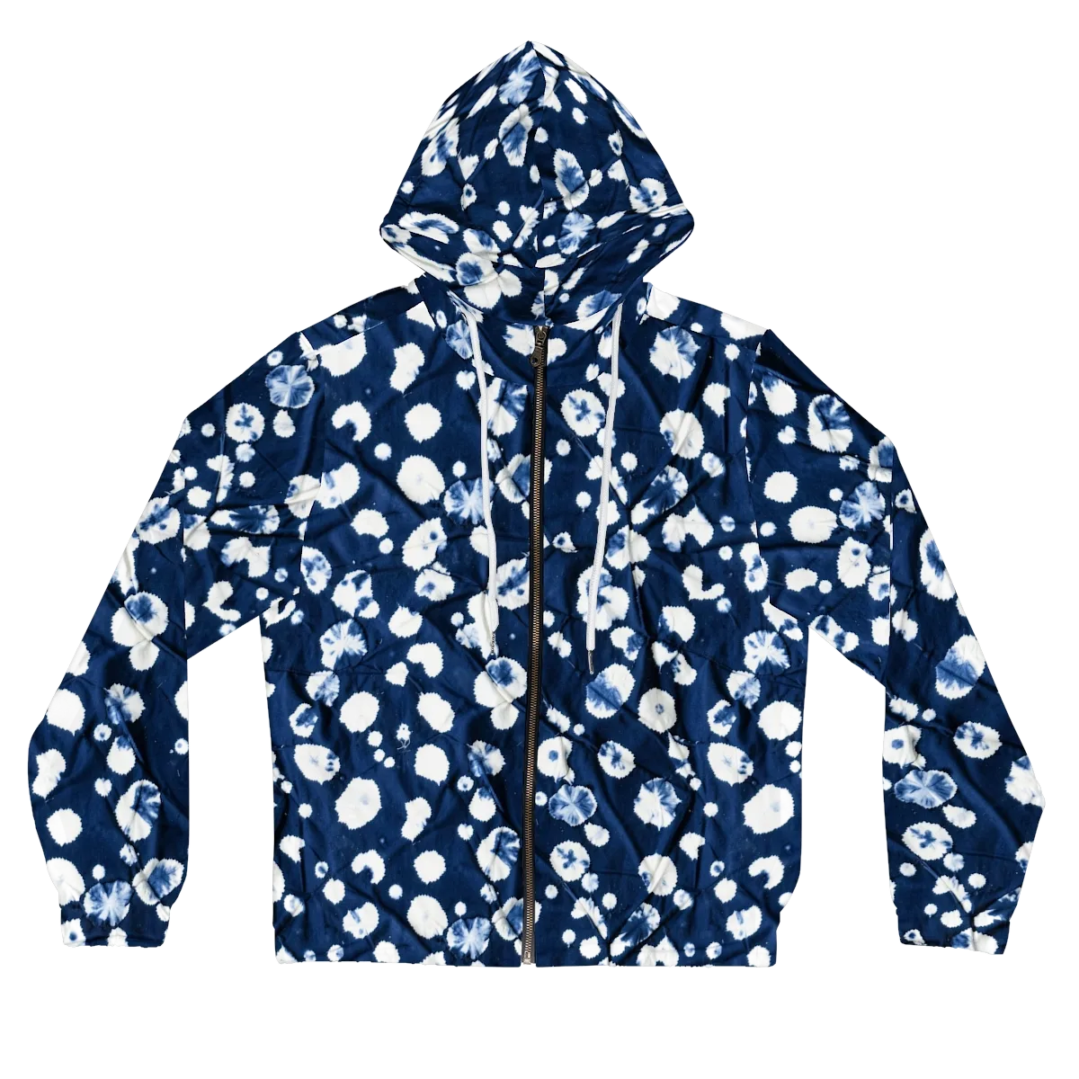 Indigo Confetti on Women's Full-Zip Hoodie — Front