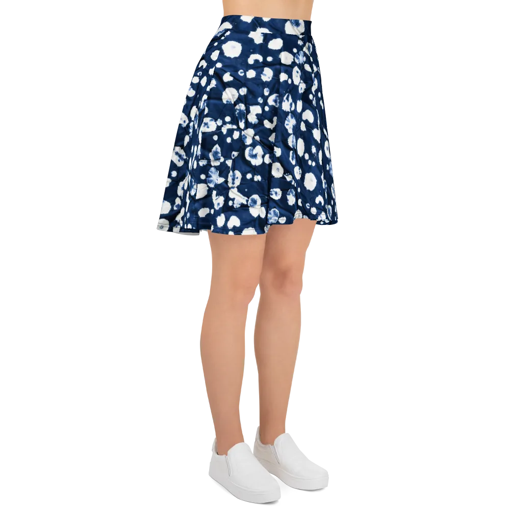 Indigo Confetti on Skater Skirt — Right