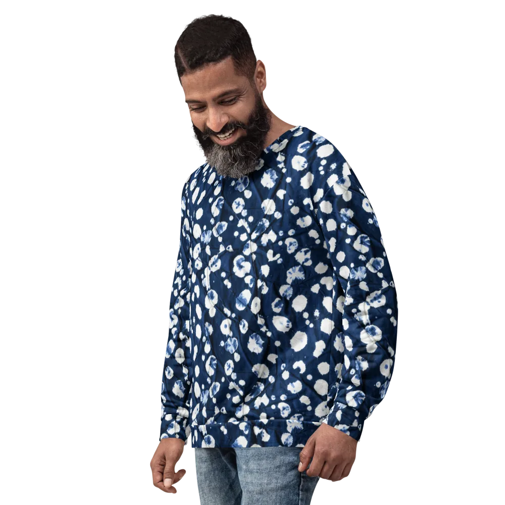 Indigo Confetti on Sweatshirt — Left Front