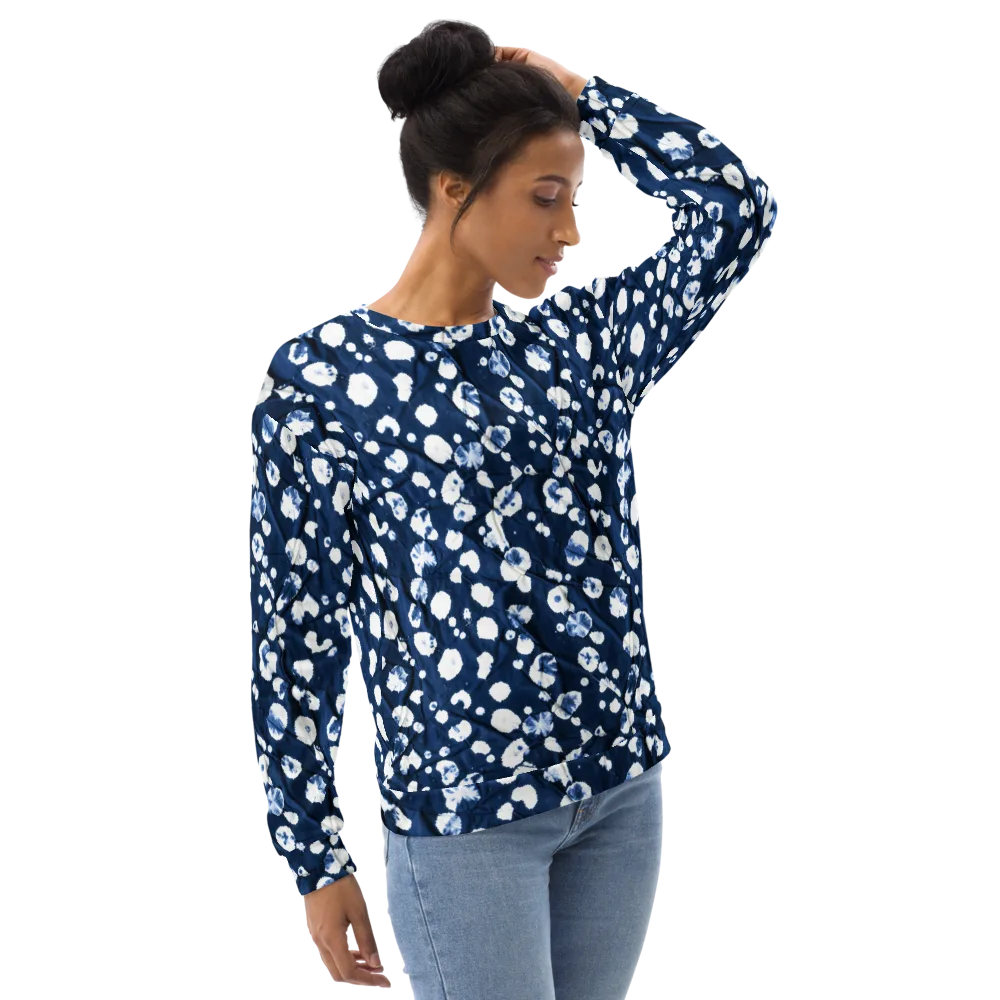Indigo Confetti on Sweatshirt — Right Front