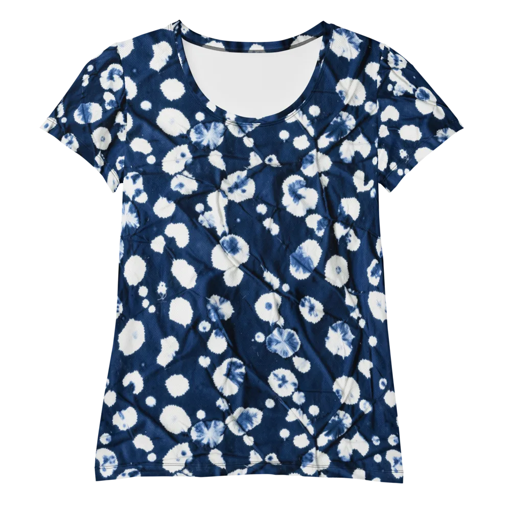 Indigo Confetti on Women's Athletic T-Shirt — Front