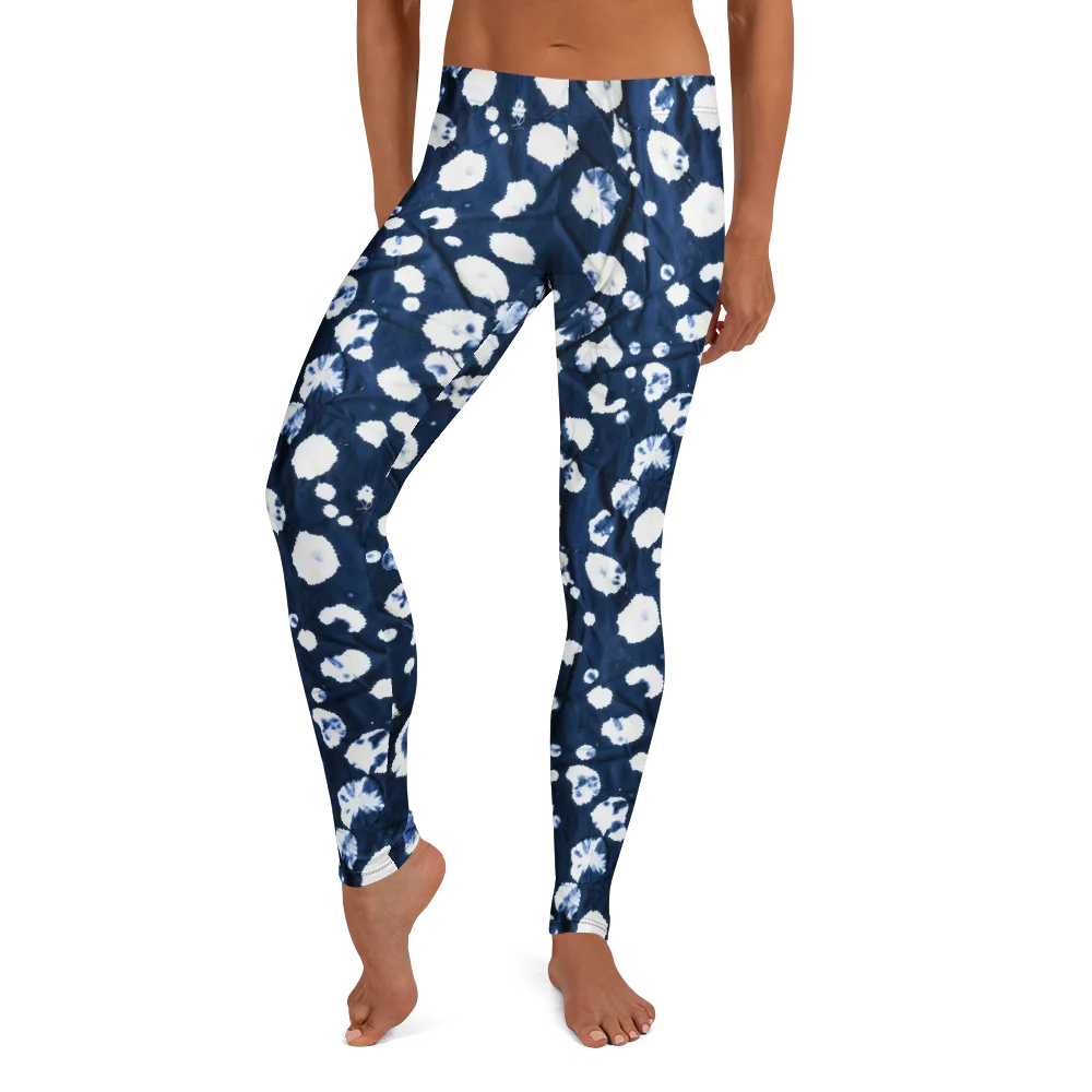 Indigo Confetti on Leggings — Front