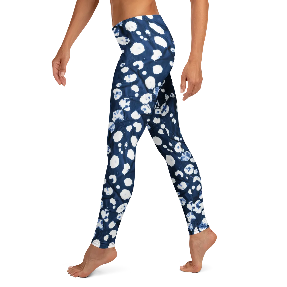 Indigo Confetti on Leggings — Left