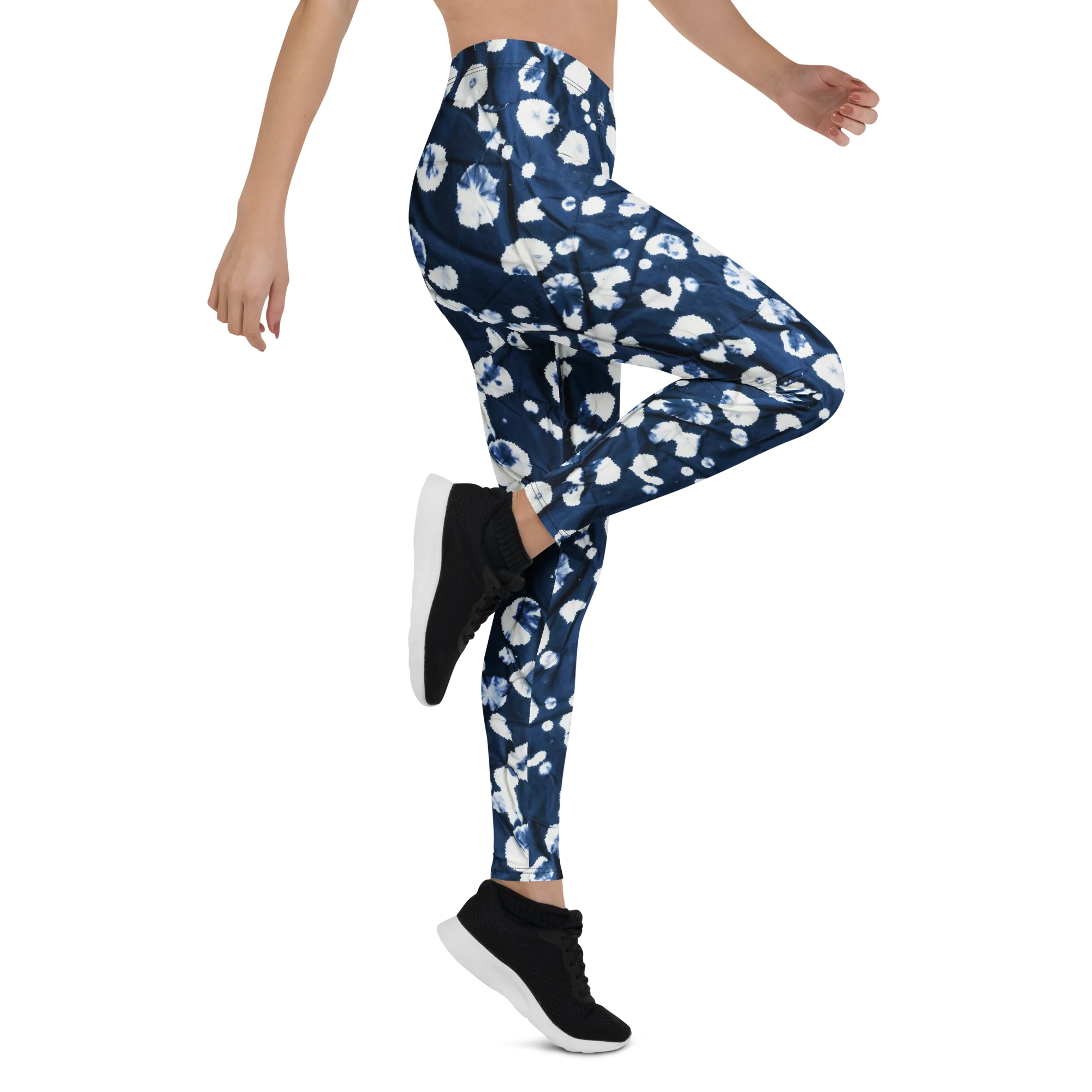 Indigo Confetti on Leggings — Right