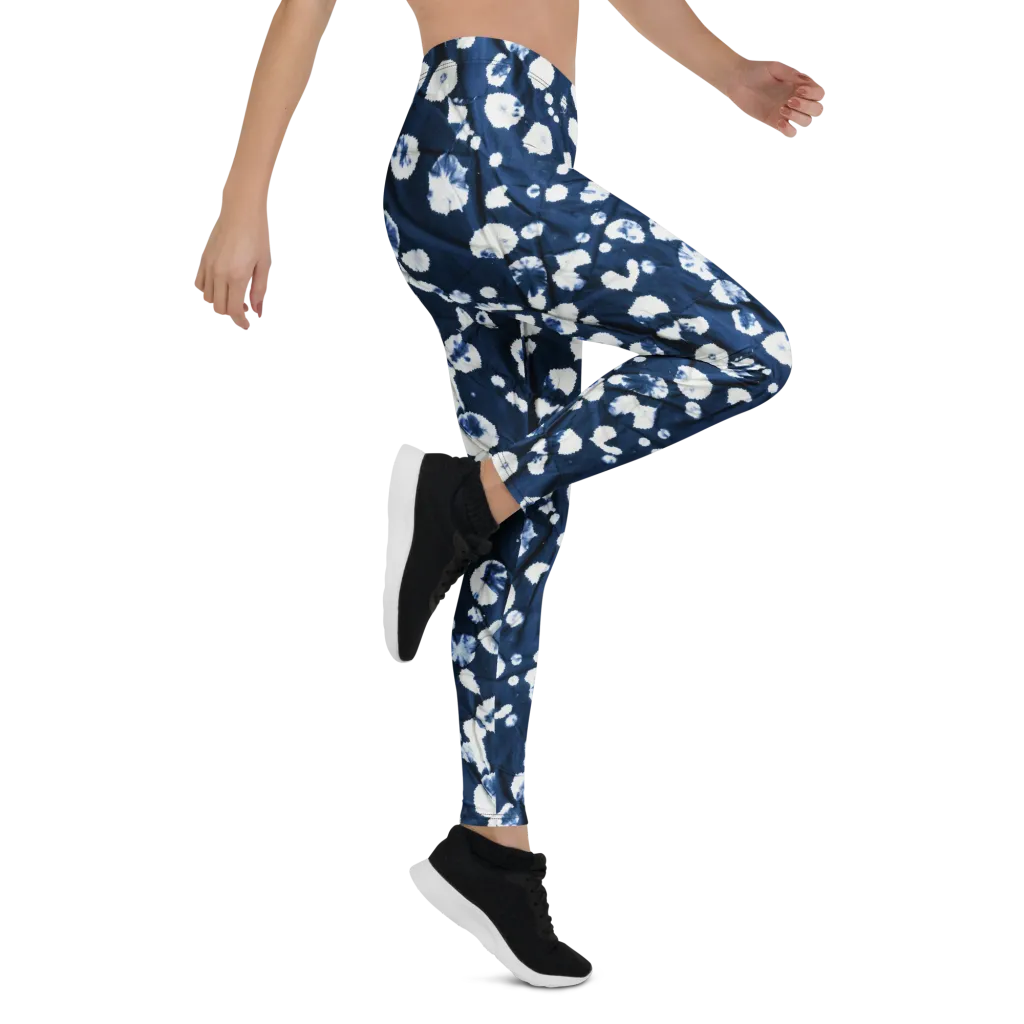 Indigo Confetti on Leggings — Right
