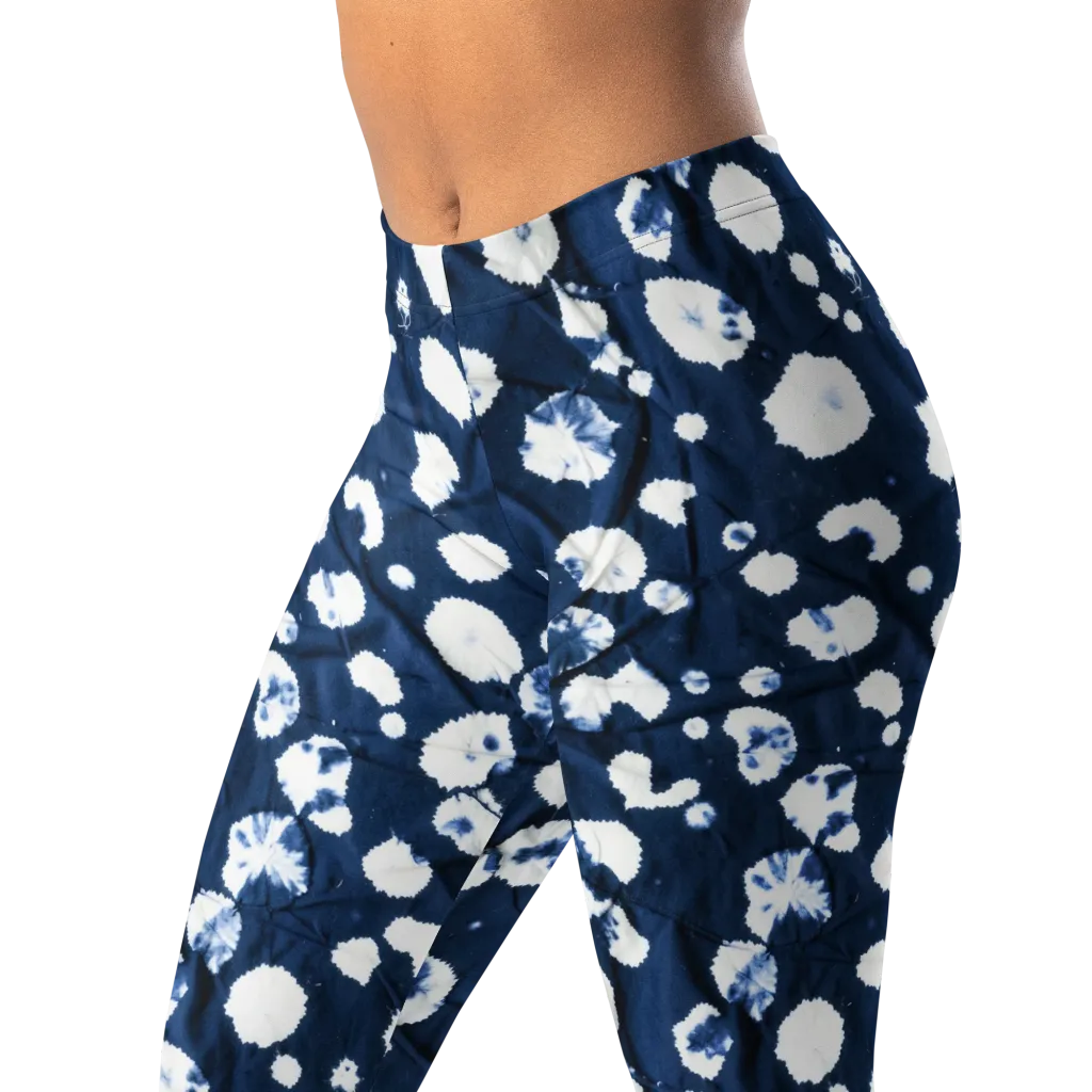 Indigo Confetti on Leggings — Left Front