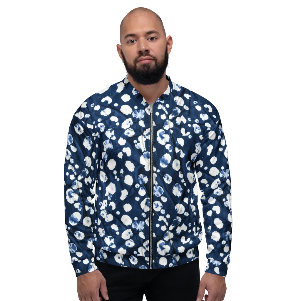 Indigo Confetti on Bomber Jacket — Front