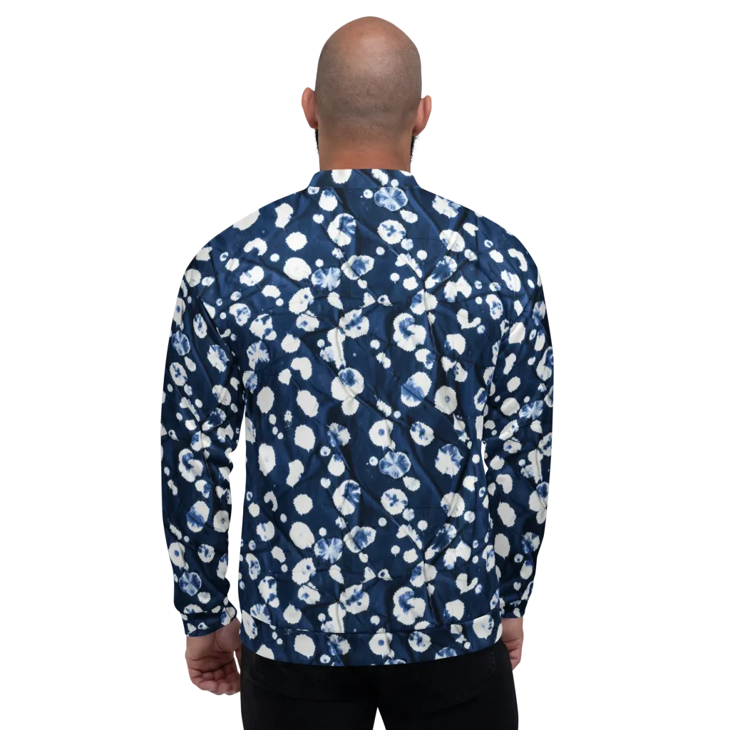 Indigo Confetti on Bomber Jacket — Back