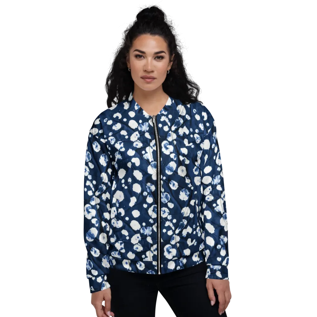 Indigo Confetti on Bomber Jacket — Front