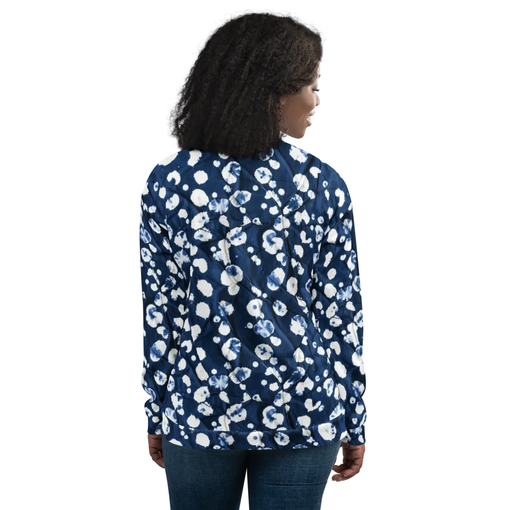 Indigo Confetti on Bomber Jacket — Back