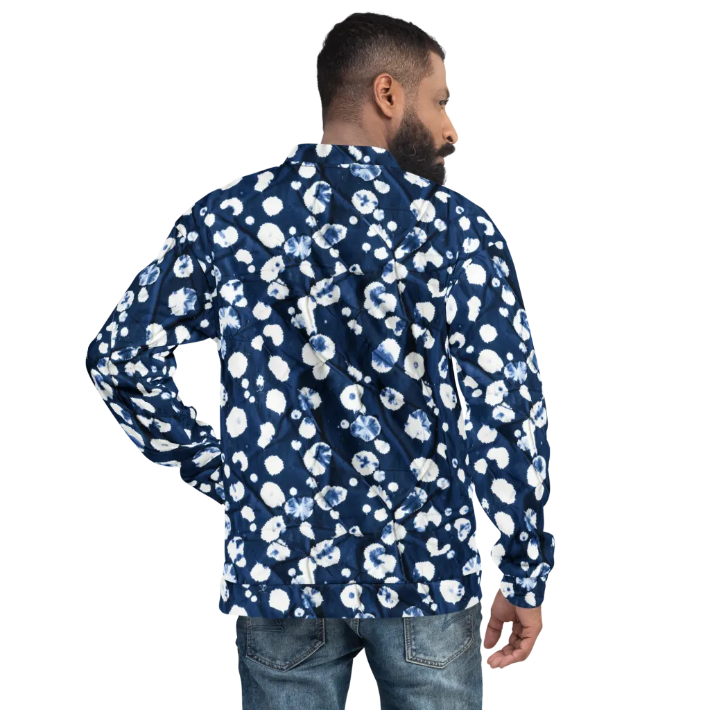 Indigo Confetti on Bomber Jacket — Back