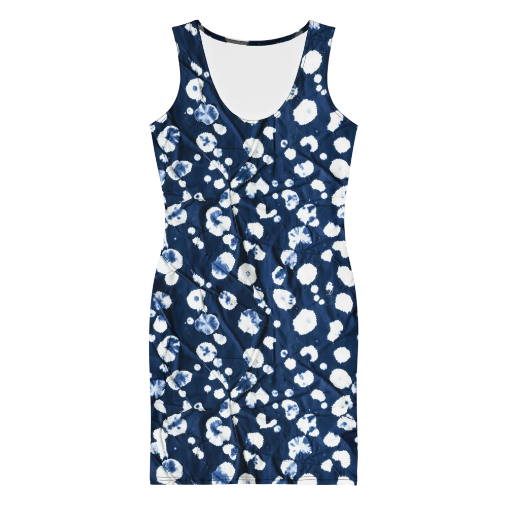 Indigo Confetti on Bodycon Dress — Front