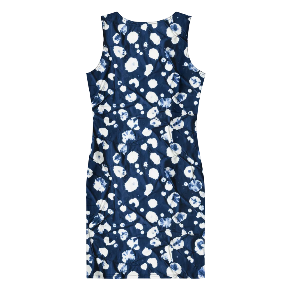 Indigo Confetti on Bodycon Dress — Back