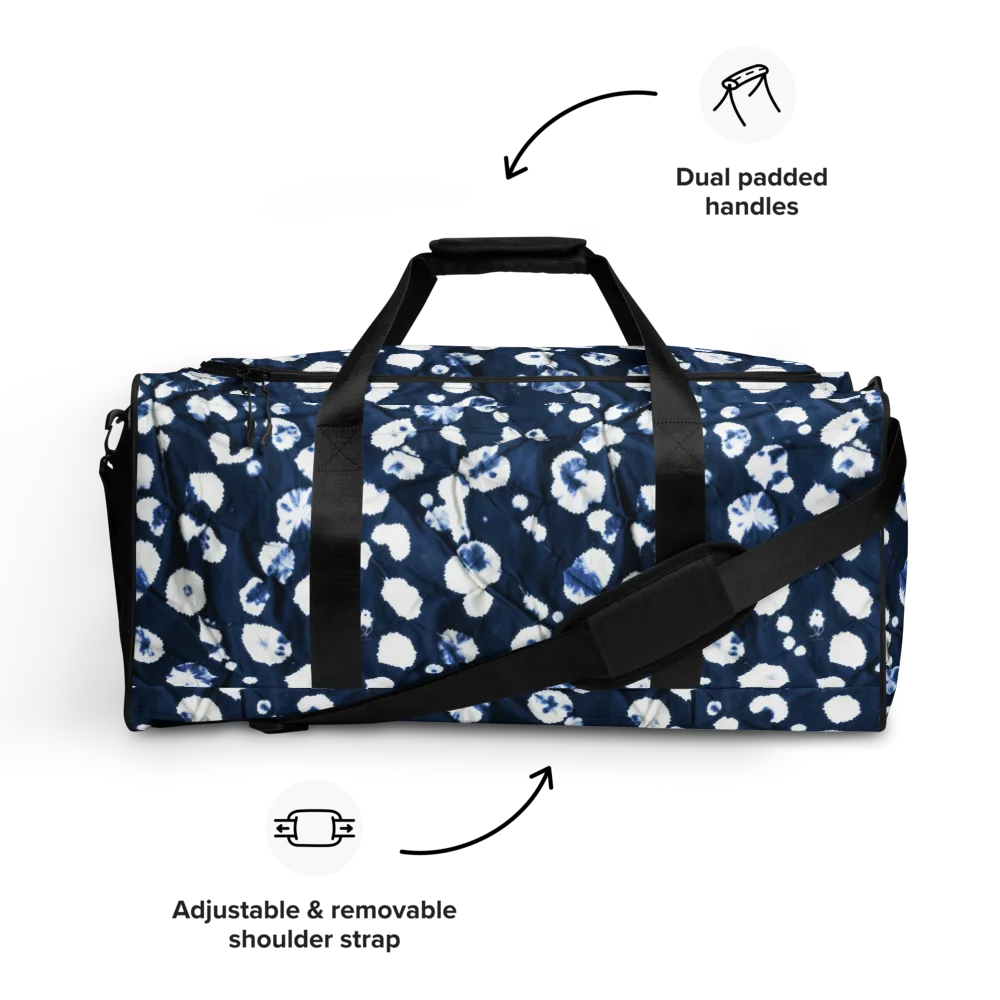 Indigo Confetti on Duffle Bag — Front