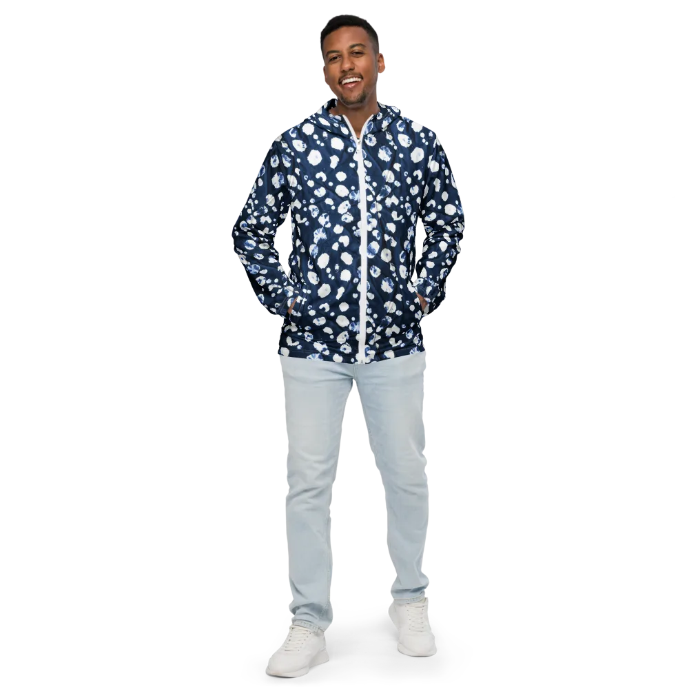 Indigo Confetti on Men's Windbreaker — Front