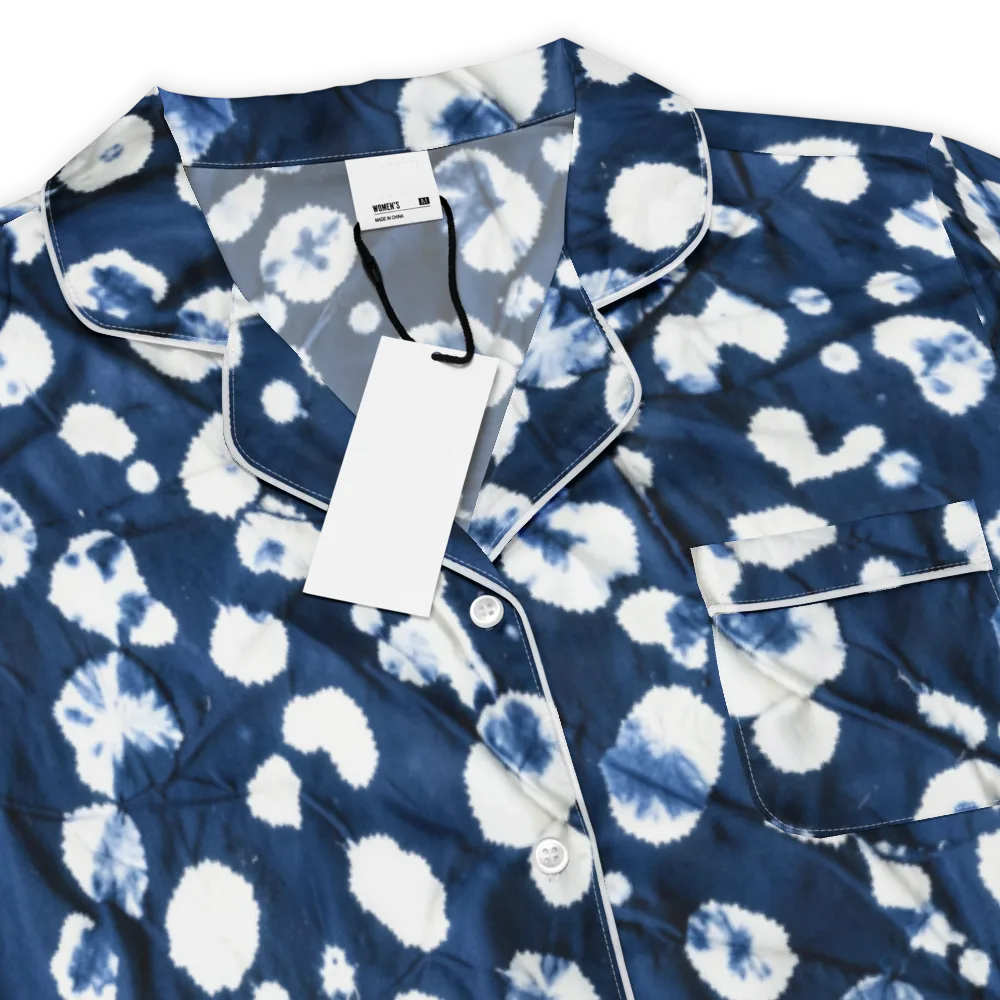 Indigo Confetti on Women's Short Sleeve Pajama Top — Product details