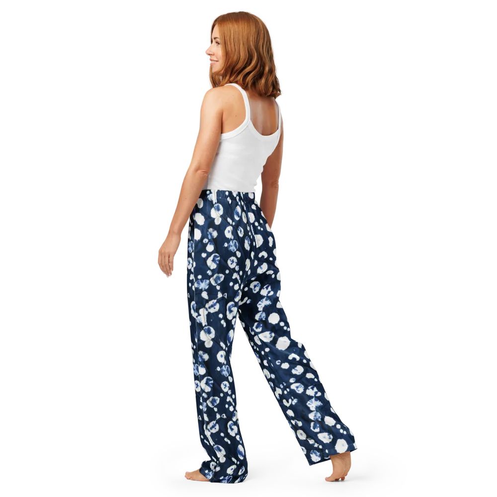 Indigo Confetti on Women's Pajama Pants — Back