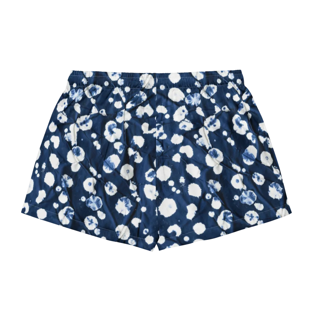 Indigo Confetti on Women's Pajama Shorts — Back