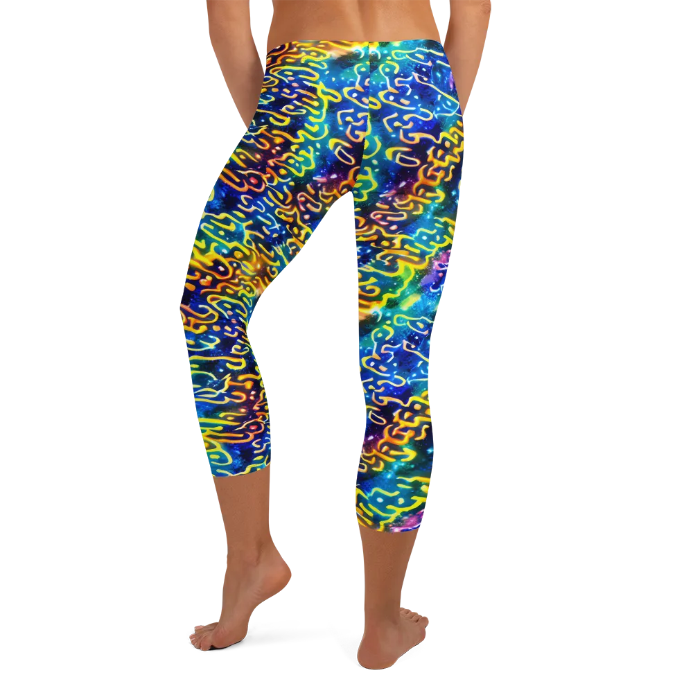 Astral Ampersand on Capri Leggings — Back