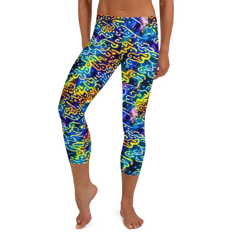 Astral Ampersand on Capri Leggings — Front