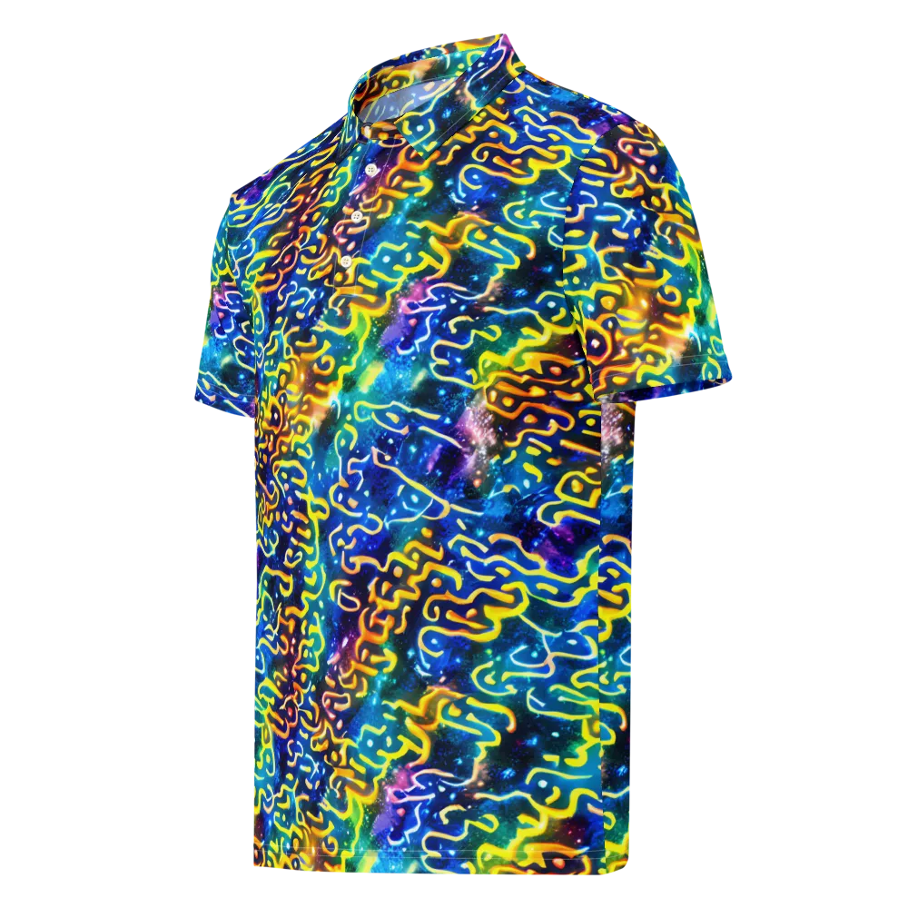 Astral Ampersand on Men's Slim Fit Polo Shirt — Left Front