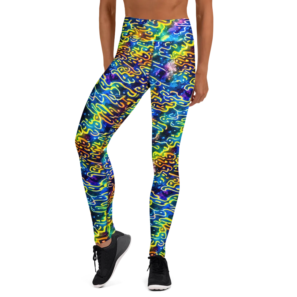 Astral Ampersand on Yoga Leggings — Front