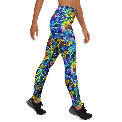 Astral Ampersand on a Yoga Leggings