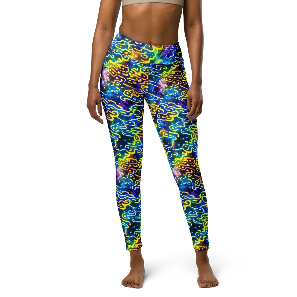 Astral Ampersand on Yoga Leggings — Front