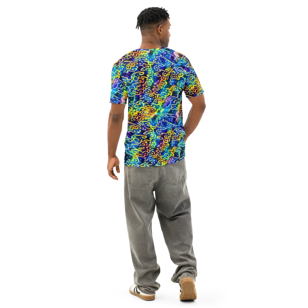 Astral Ampersand on Men's Cotton Crew Neck T-Shirt — Back