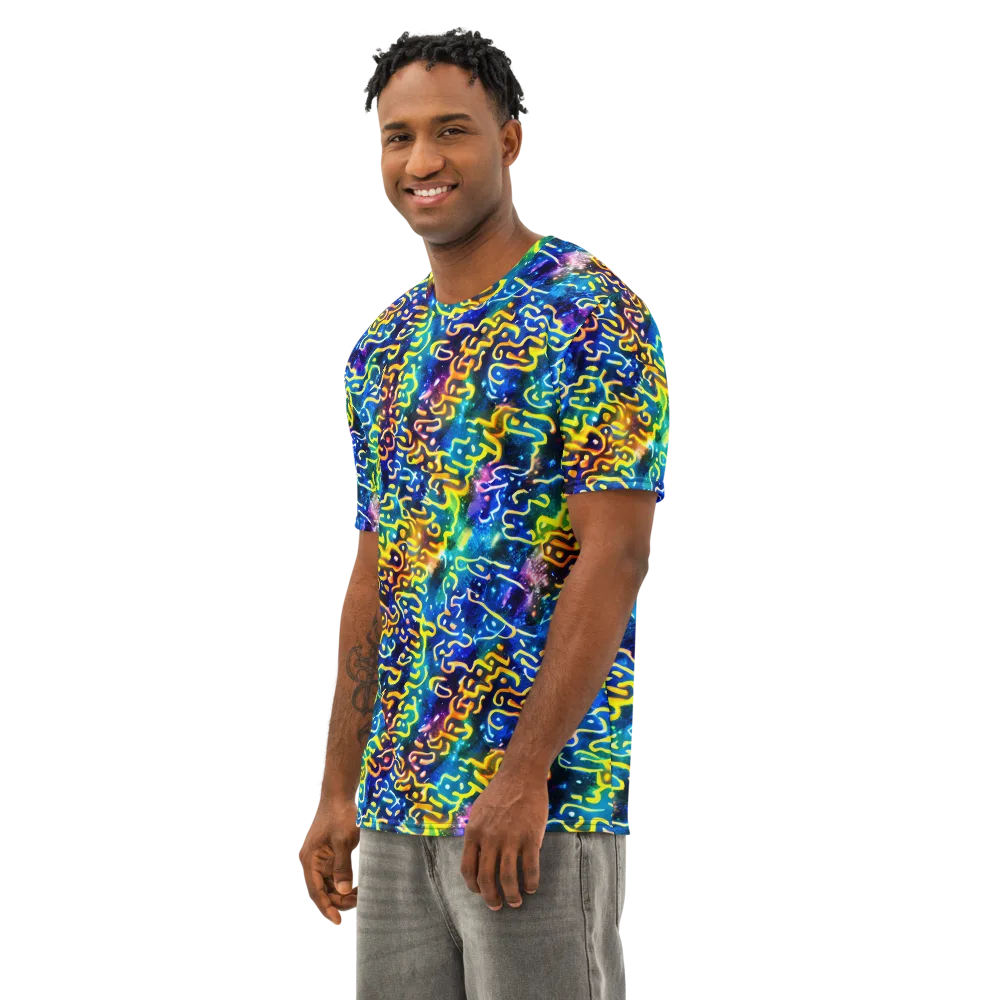 Astral Ampersand on Men's Cotton Crew Neck T-Shirt — Left Front